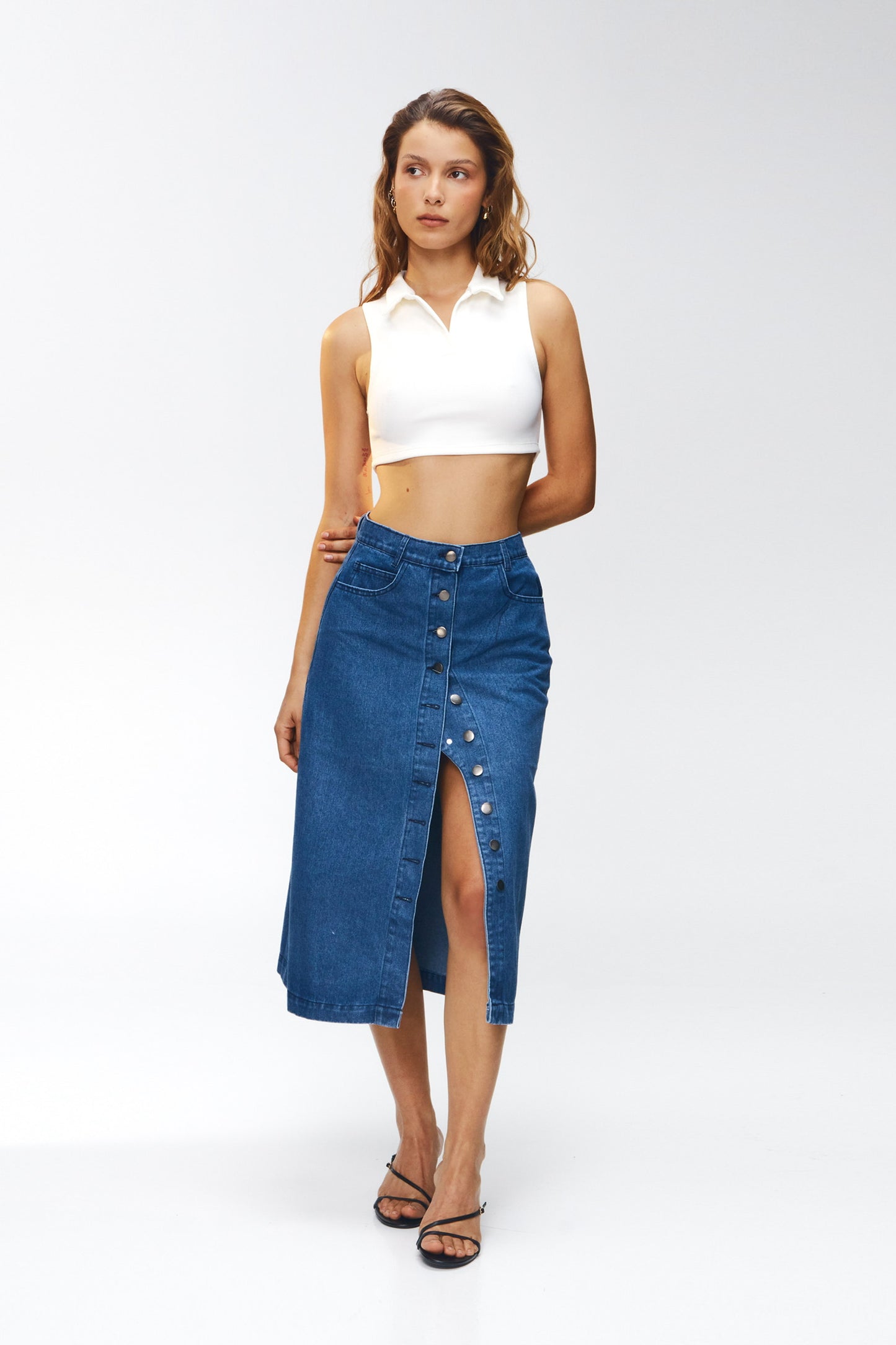 Maxi falda denim