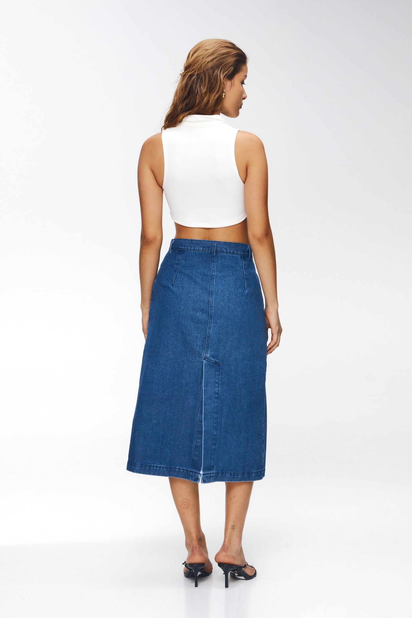 Maxi falda denim